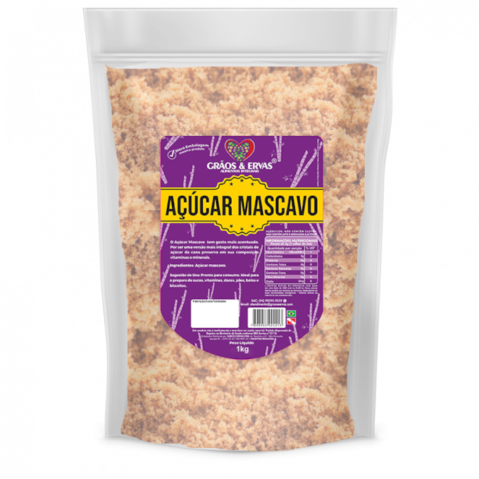 Açúcar Mascavo - Grãos&Ervas 