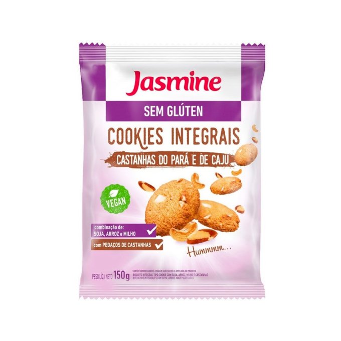 Cookie Integrais de Castanhas do Pará e de Caju - Jasmine