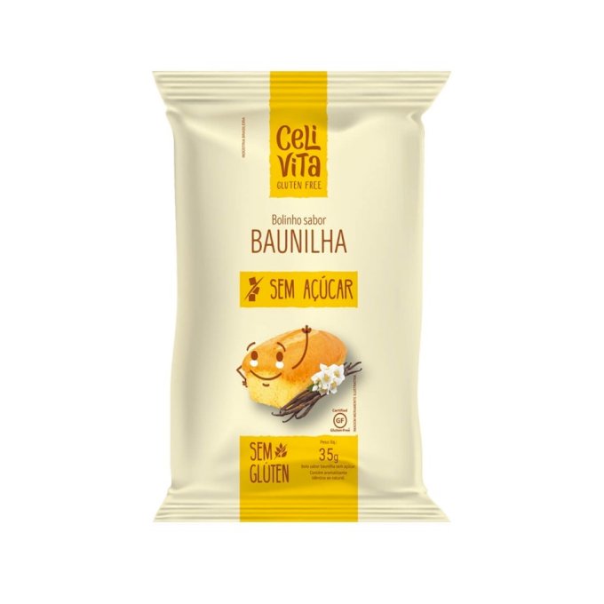 Bolinho sem glúten baunilha - Celivita