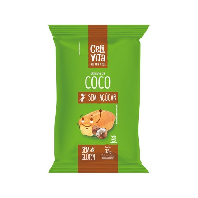 Bolinho sem glúten coco - Celivita