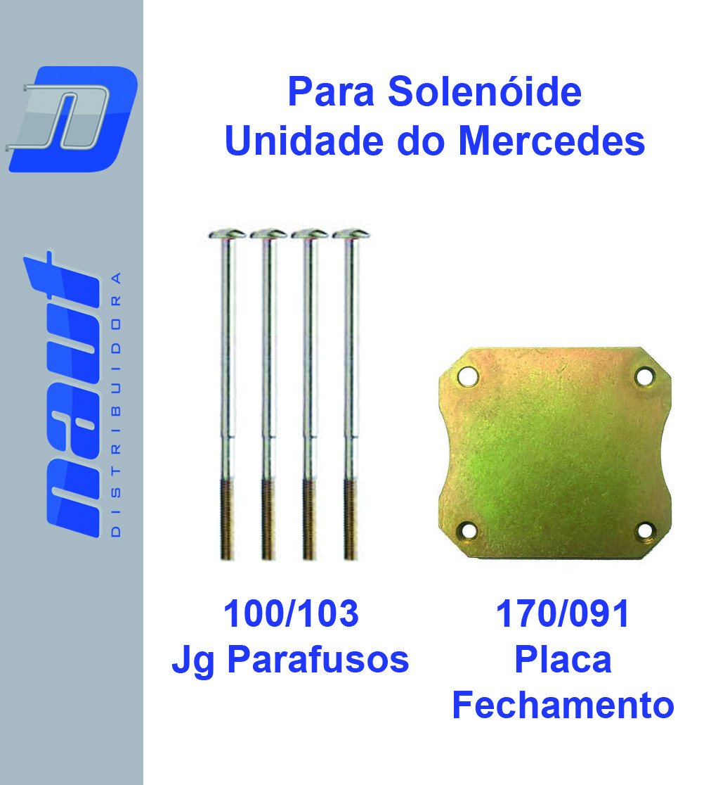 Jogo de Parafusos + PLaca de Fechamento p/ Solenoide Unidade Mercedes