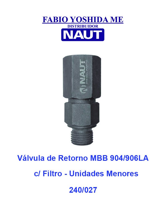 Válvula de Retorno Mercedes OM 906LA c/ Filtro - 4,5kg A9060921210