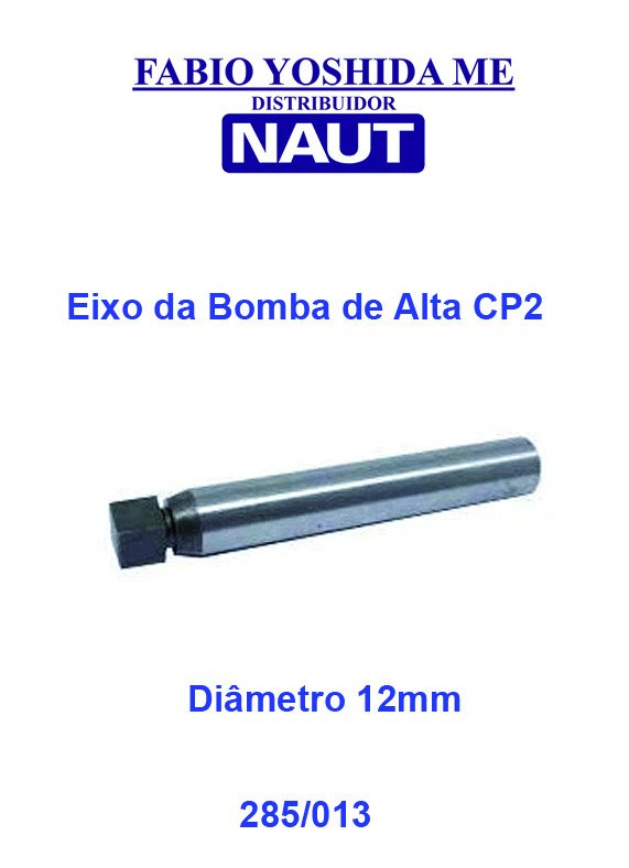 Eixo da Bomba de Alta CP2 - Diâmetro 12mm