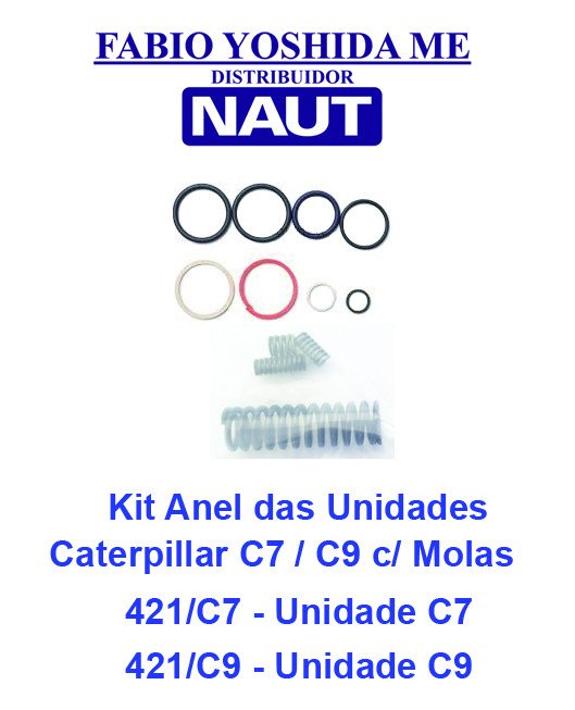 Kit de Anéis das Unidades Caterpillar C7 / C9 - c/ mola 