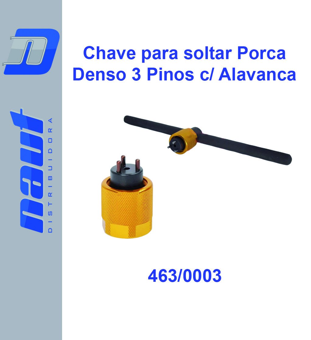 Chave p/ Soltar porca do Injetores Denso - 3 Pinos c/ alavanca