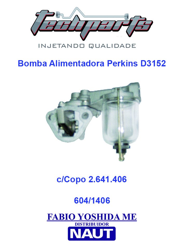 Bomba Alimentadora Perkins D3152 c/ Copo 2641406 - PD225