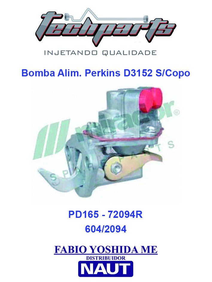 Bomba Alimentadora Perkins D3152 s/ Copo 72094R - PD165