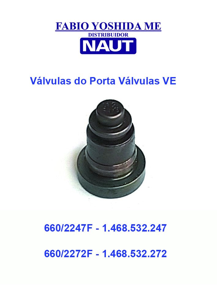 Válvula do Porta Válvulas Bomba VE 1.468.532.247 1.468.532.272