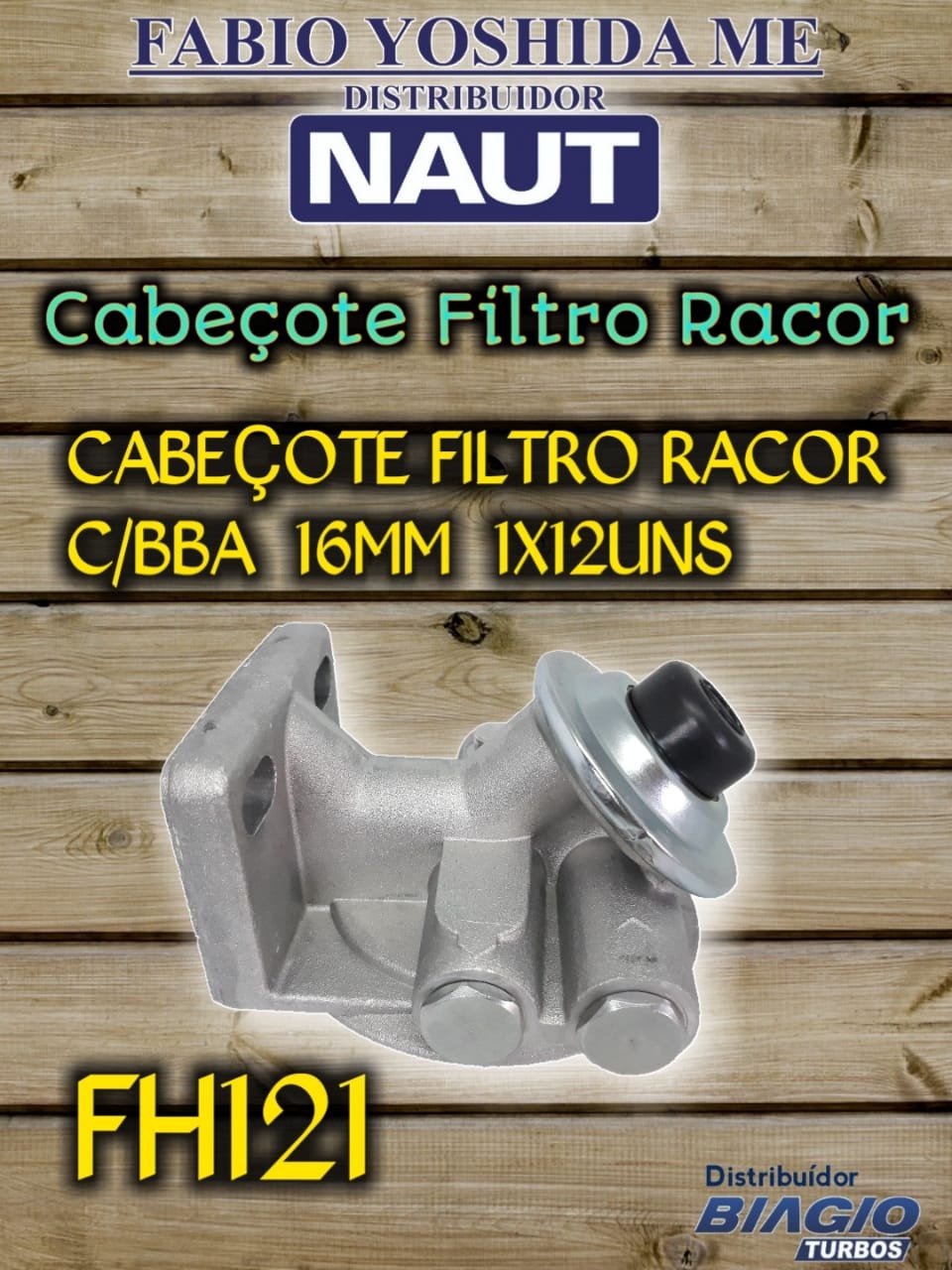 Cabeçote do Filtro Racor 16mm - 1x12UNS