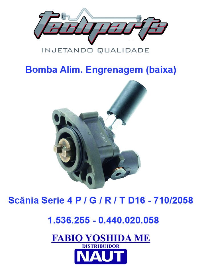 Bomba de (baixa) Engrenagem Scania Serie 4 P / G / R / T D16 1536255 0.440.020.058