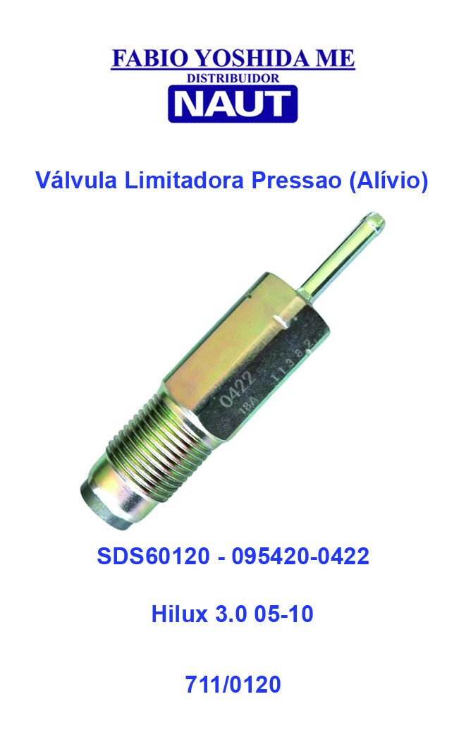 Válvula Limitadora de Pressão (Alívio) Hilux 2005/2012 095420-0422 SDS60120