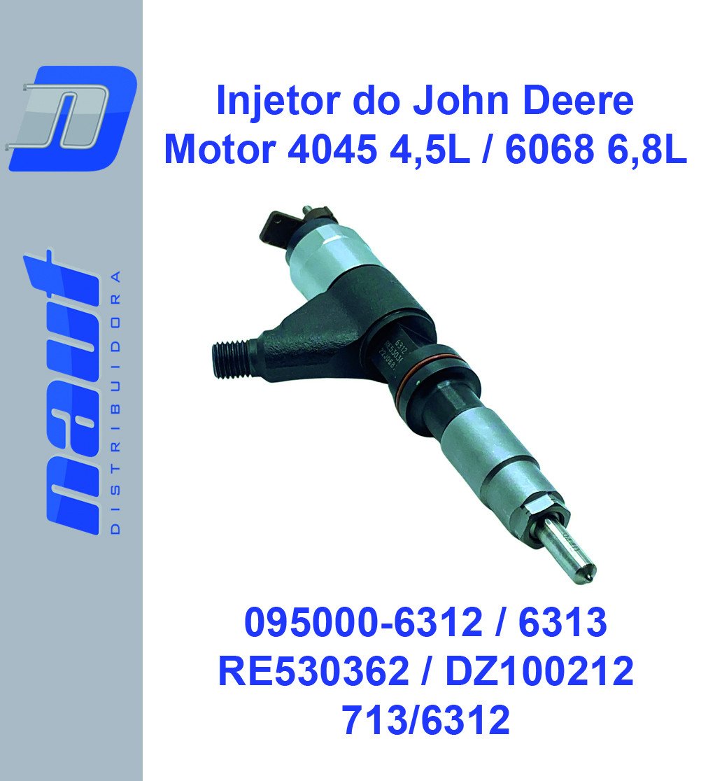 Injetor do John Deere Motor 4045 4.5L / 6068 6.8L 095000-6312 095000-6313 RE530362 DZ100212