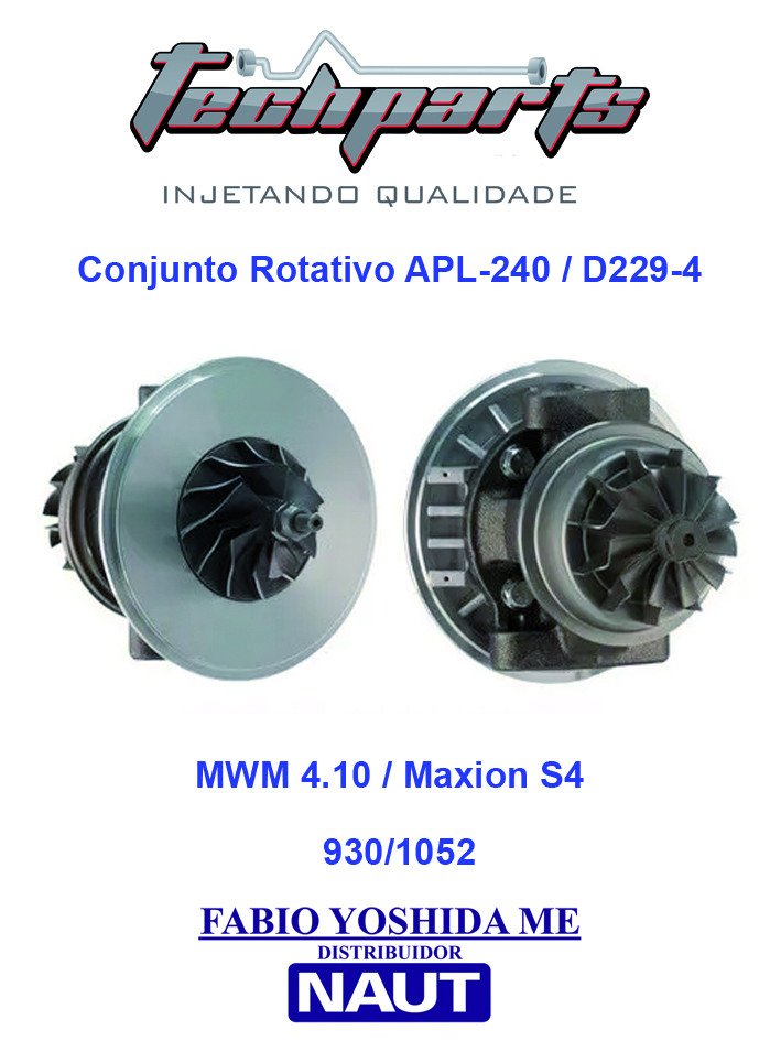 Conjunto Rotativo APL-240 MWM 4.10 / 229 / Maxion S4/S4T TA-31 CR-1052 Ekstron