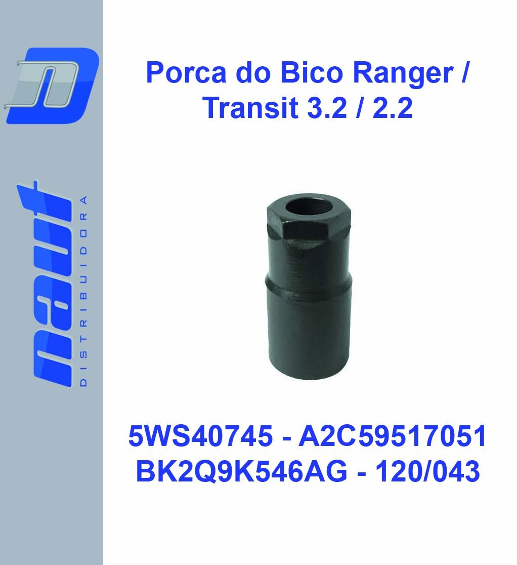Porca p/ Bico Injetor Ranger / Transit 3.2 / 2.2 5WS40745 - A2C59517051 - BK2Q9646AG
