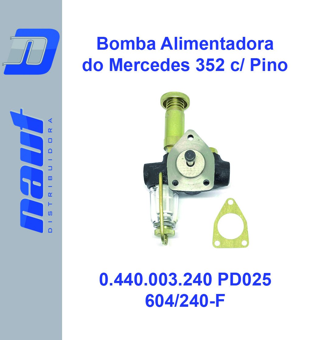 Bomba Alimentadora do Mercedes 352/366 c/ Pino - Bombinha com mola - 0.440.003.240 PD025 - Flub