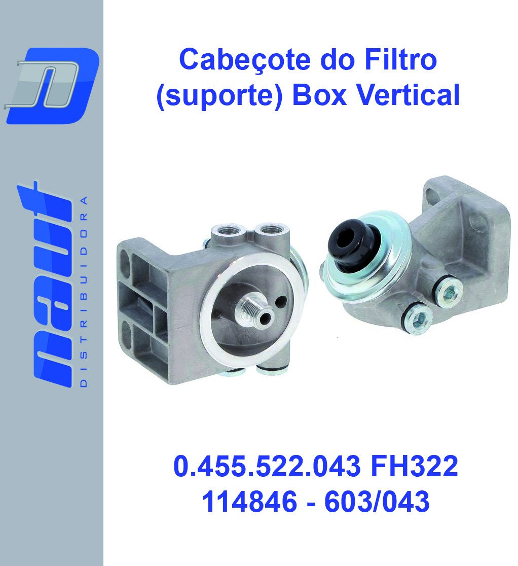 Cabeçote (suporte) do Filtro Box Vertical 14mm - 0.455.522.043 114846 FH322