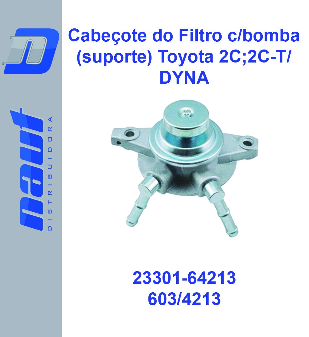 Cabeçote do Filtro c/bomba (suporte) Toyota 2C;2C-T/ DYNA 23301-64213