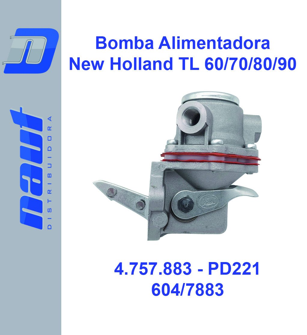 Bomba Alimentadora New Holland TL 60, 60E, 65, 70, 80, 90, 100 E CASE (MOTOR IVECO) PD221, 4609596, 4648022, 4660069, 4757883