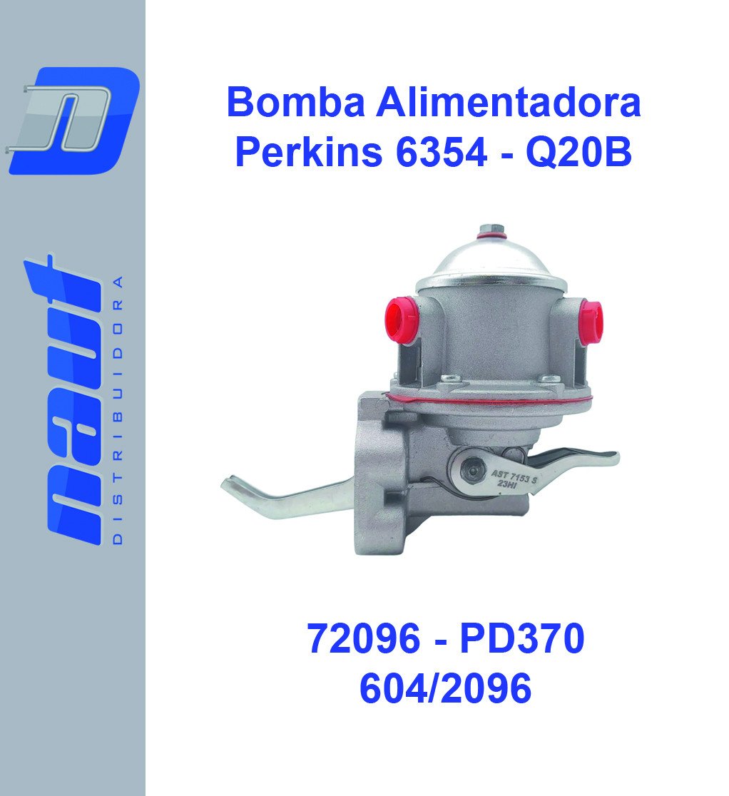Bomba Alimentadora Perkins 6354 Q20B6 Massey Fergusson 296 - 297 - 299 - 630 - 640 - 650 - 660 - 680 PD370, ULPK0002, 461310, 72086, 72096, 2641720, 2641729