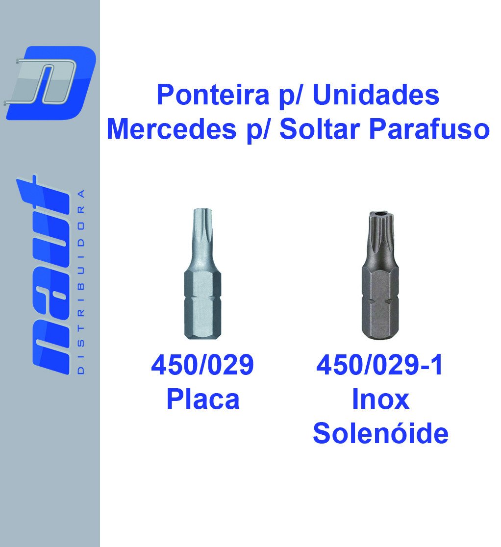 Ponteira p/ Soltar Parafusos da Unidade Mercedes o da Placa e o do Solenoide
