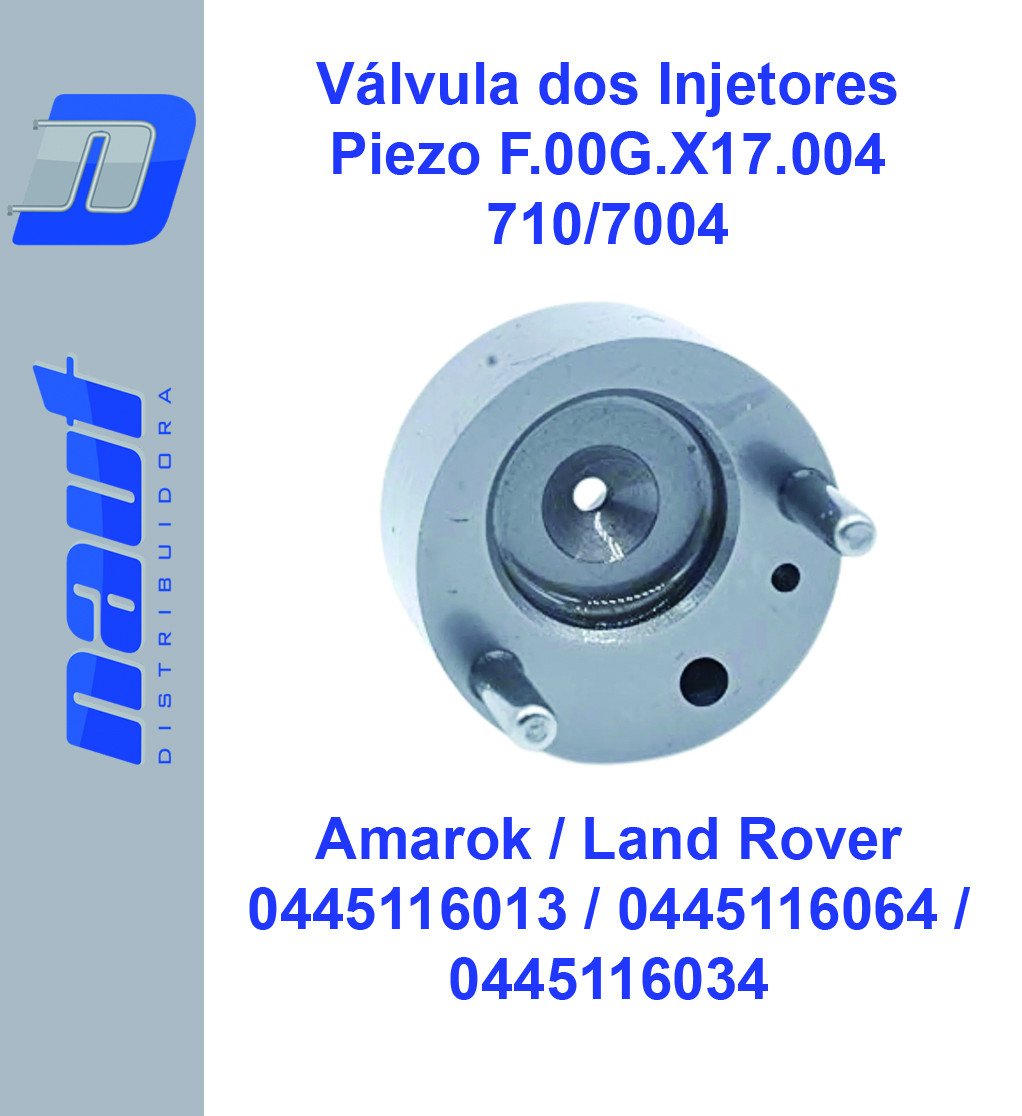 Válvula dos Injetores Piezo - Amarok / Land Rover e Outros F00GX17004 / 0445116013 / 0445116064 / 0445116034 - F.00G.X17.004