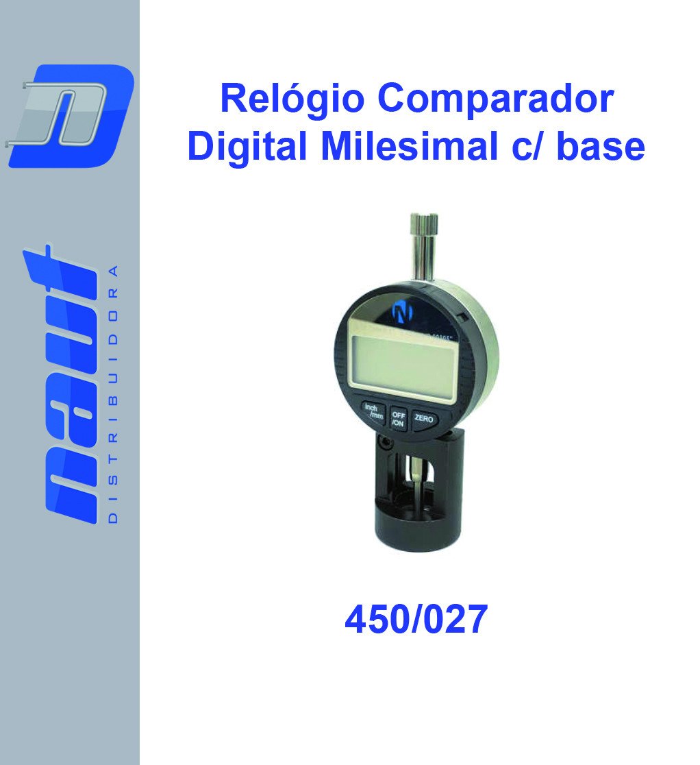 Relógio Comparador Digital Milesimal c/ base