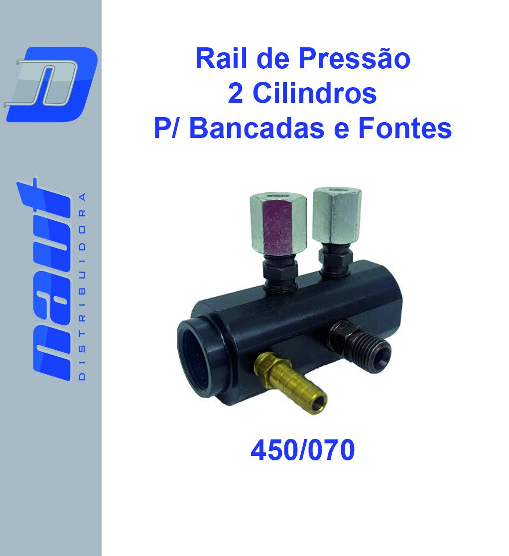 Rail de Pressão 2 Cilindros P/ Bancadas e Fontes