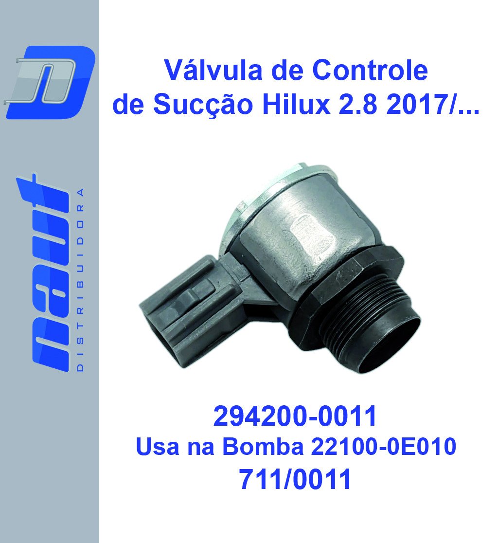 Válvula de Controle de Sucção Hilux 2.8 2017/.... usa na Bomba 22100-0E010