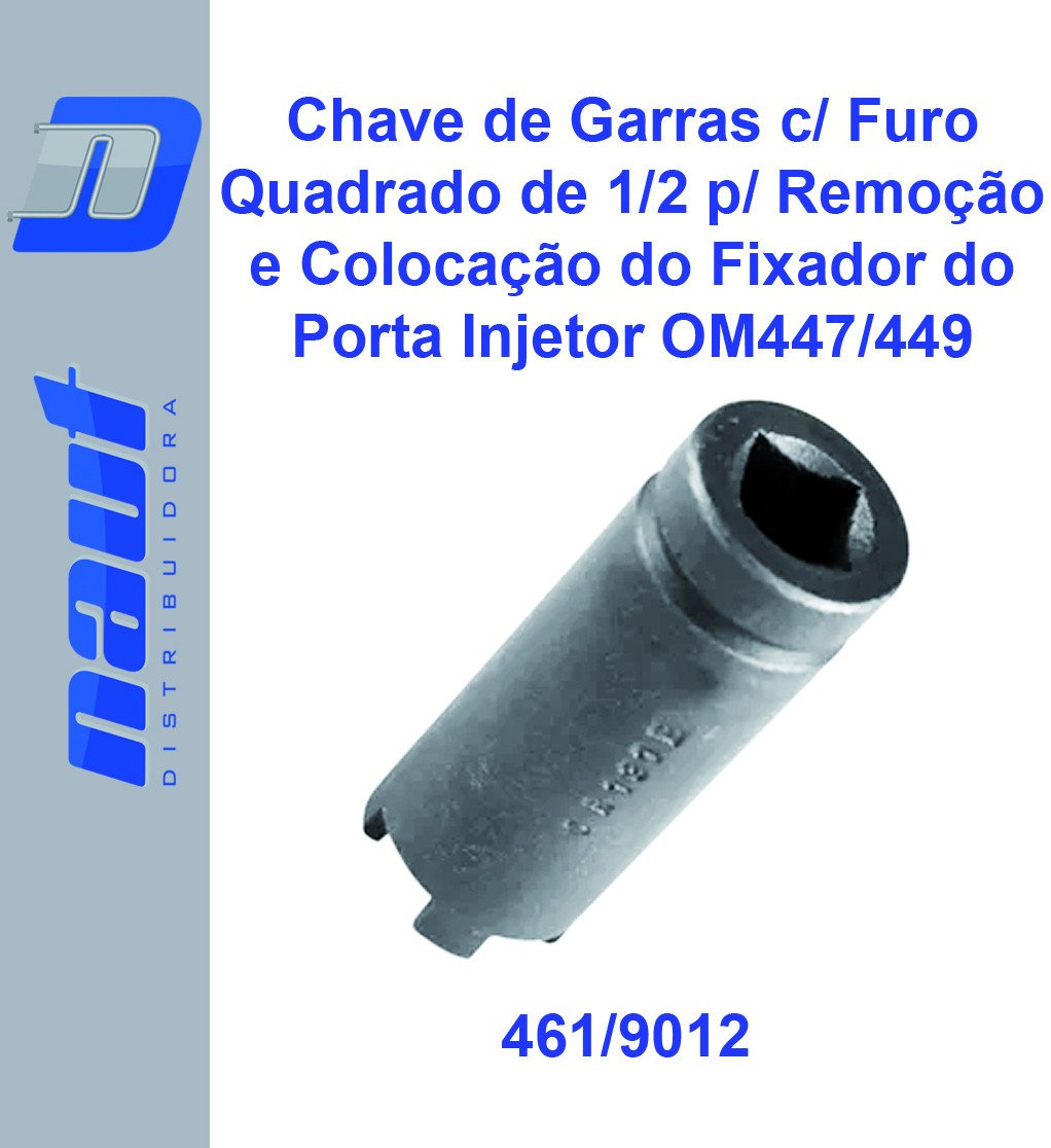 Chave de Garras c/ Furo Quadrado de 1/2 p/ Remoção e Colocação do Fixador do Porta Injetor OM447/449