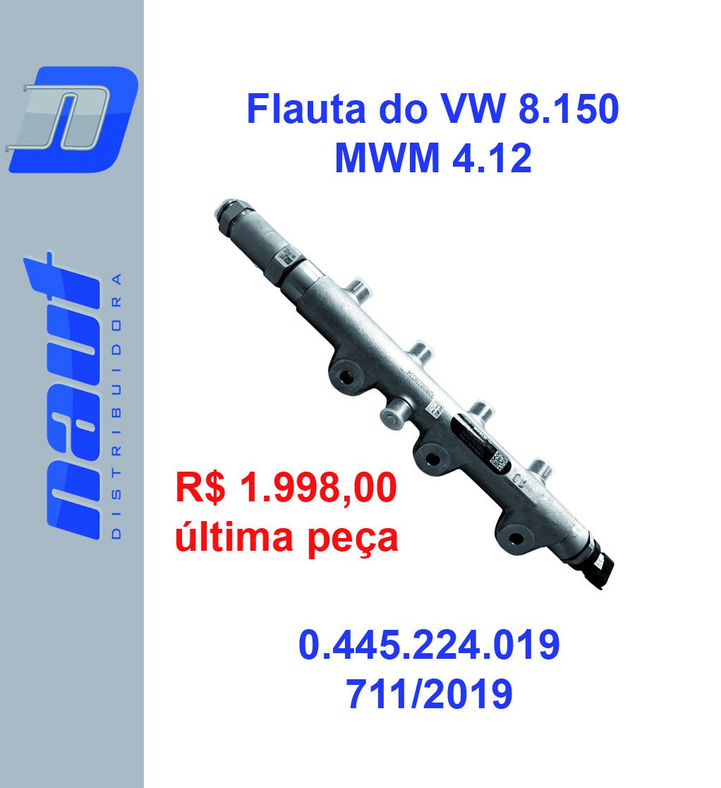 Flauta do Volkswagen 8.150 - MWM 4.12 0.445.224.019 