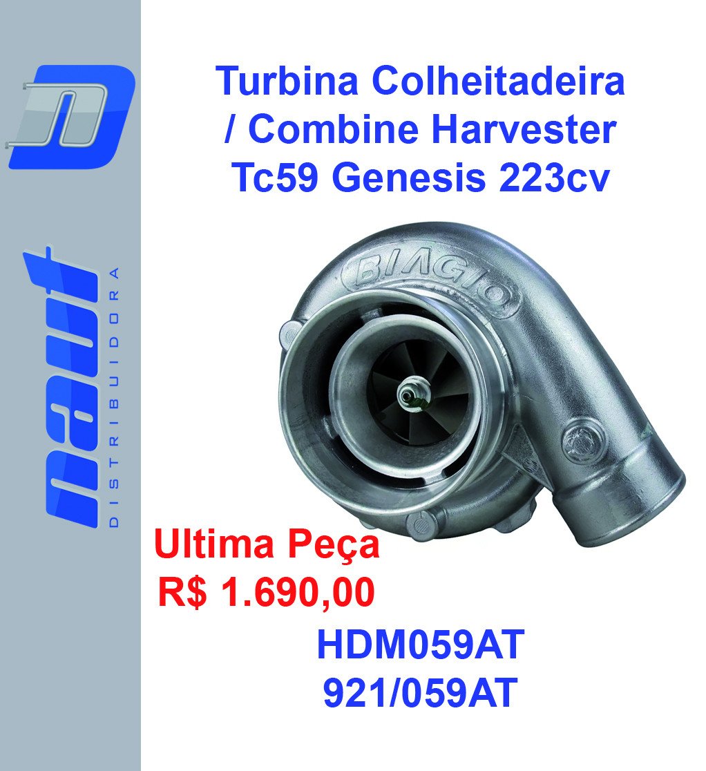 Turbina Colheitadeira / Combine Harvester Tc59 Genesis 223cv HDM059AT