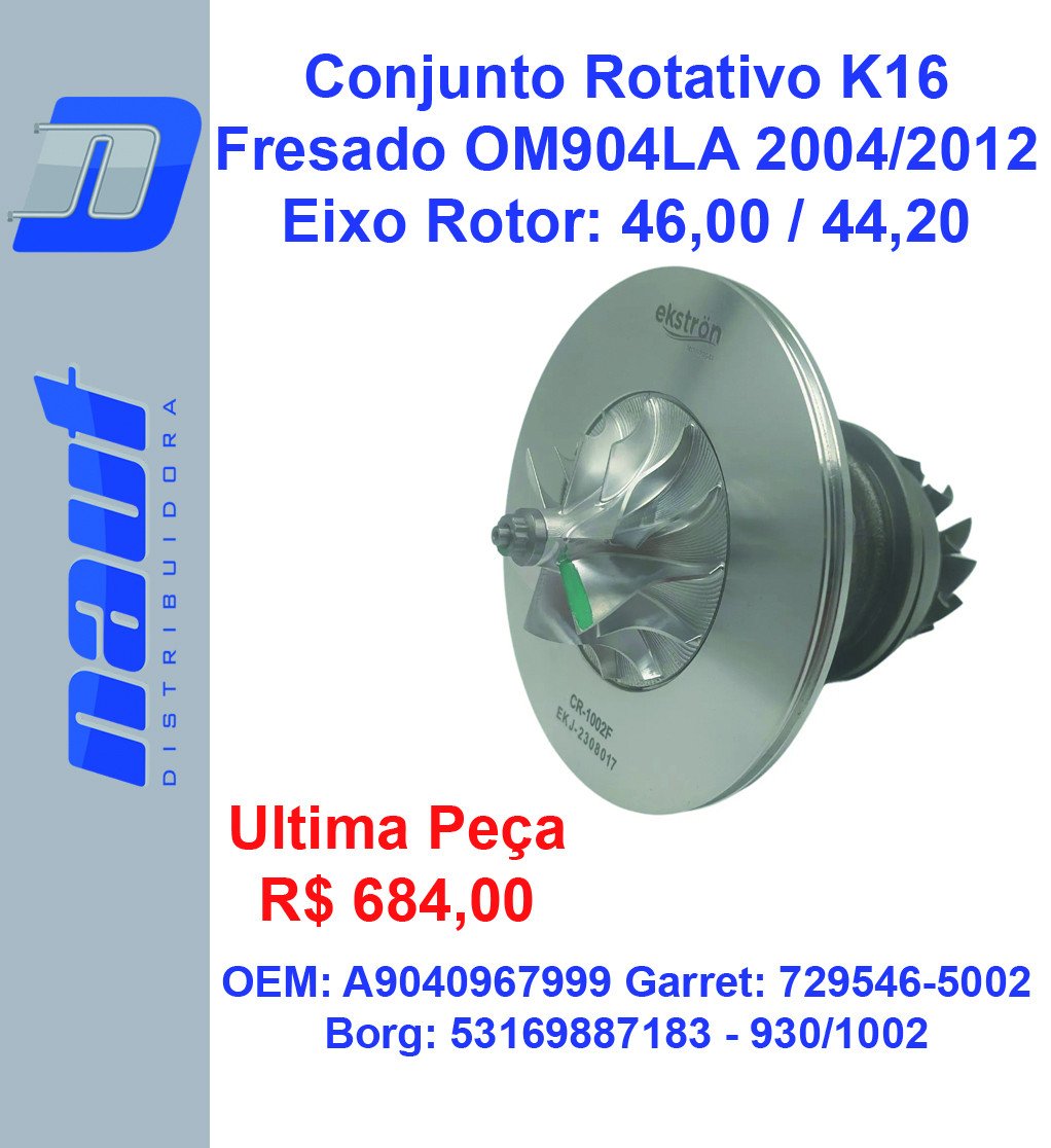 Conjunto Rotativo K16 Frensado OM 904LA 2004-2012 - Ekstron - CR-1002F