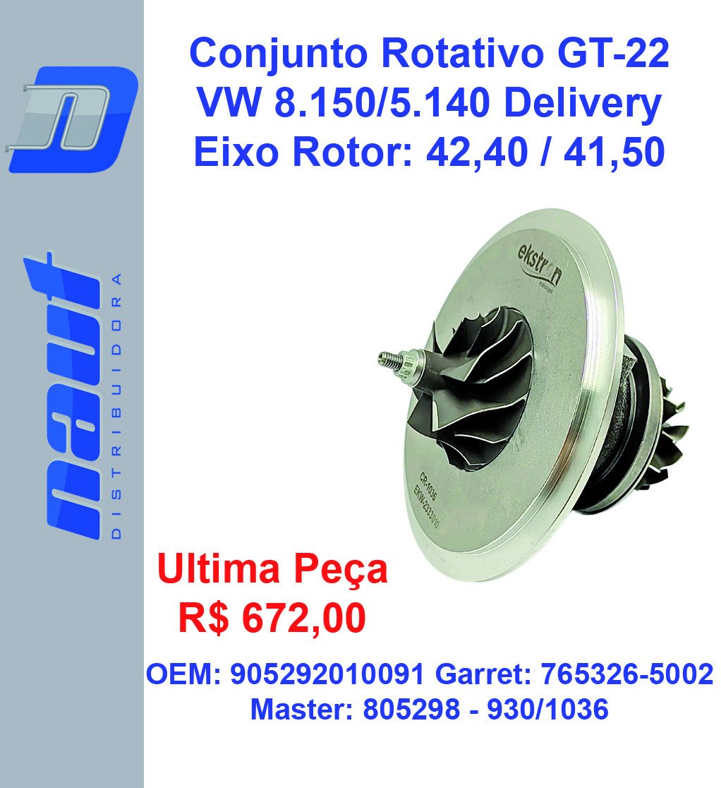 Conjunto Rotativo VW 8.150/5.140 Delivery GT-22 - Ekstron - CR-1036