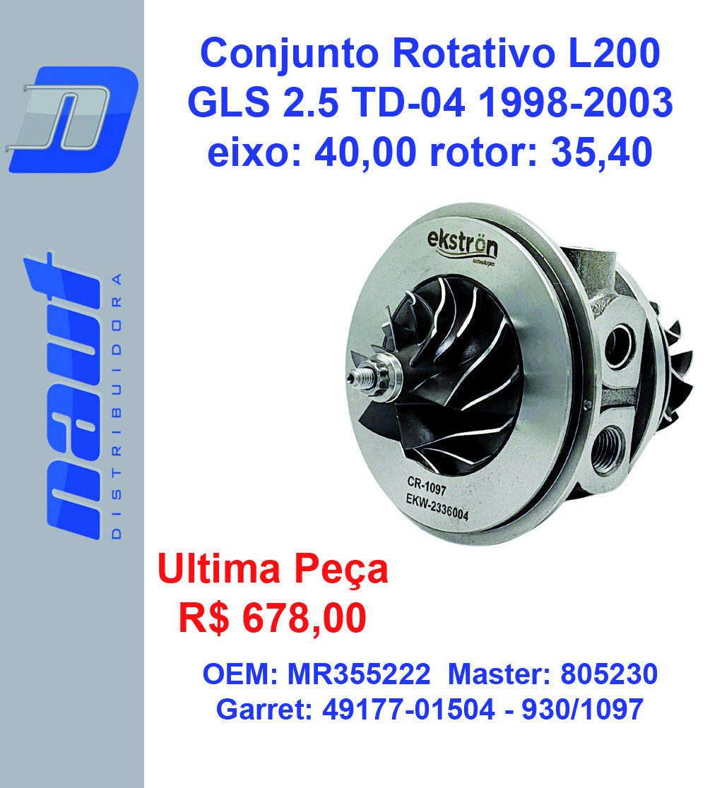 Conjunto Rotativo L200 GLS 2.5 TD-04 1998-2003 - Ekstron - CR-1097