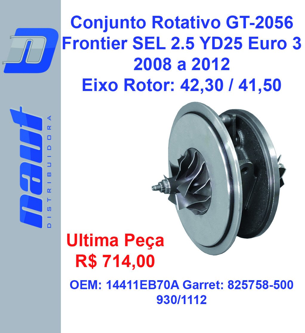 Conjunto Rotativo GT-2056 Frontier SEL 2.5 YD25 Euro 3 2008 a 2012 Ekstron - CR-1112