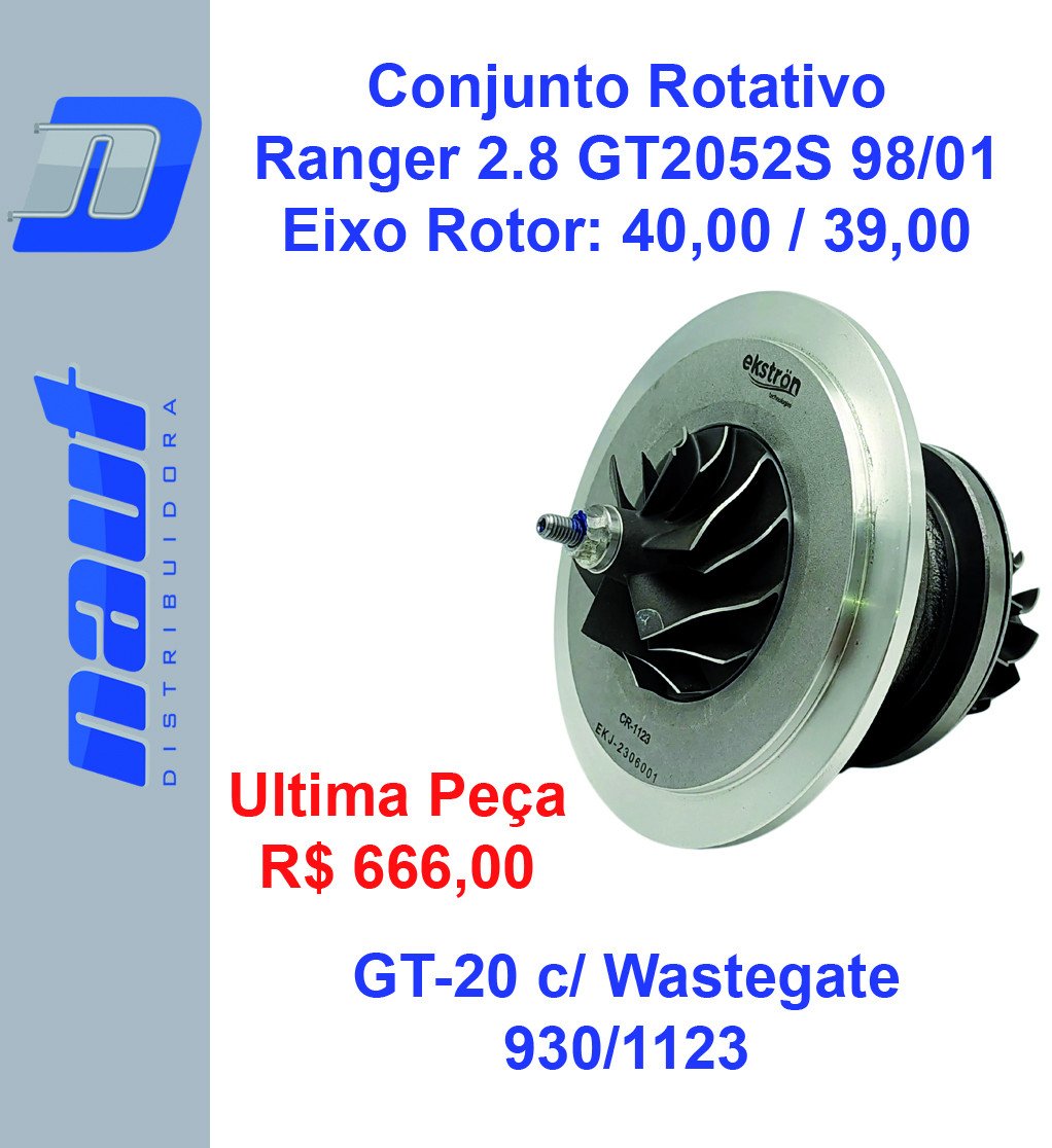Conjunto Rotativo Ford Ranger 2.8 GT2052S 1998-2001 Ekstron CR-1121