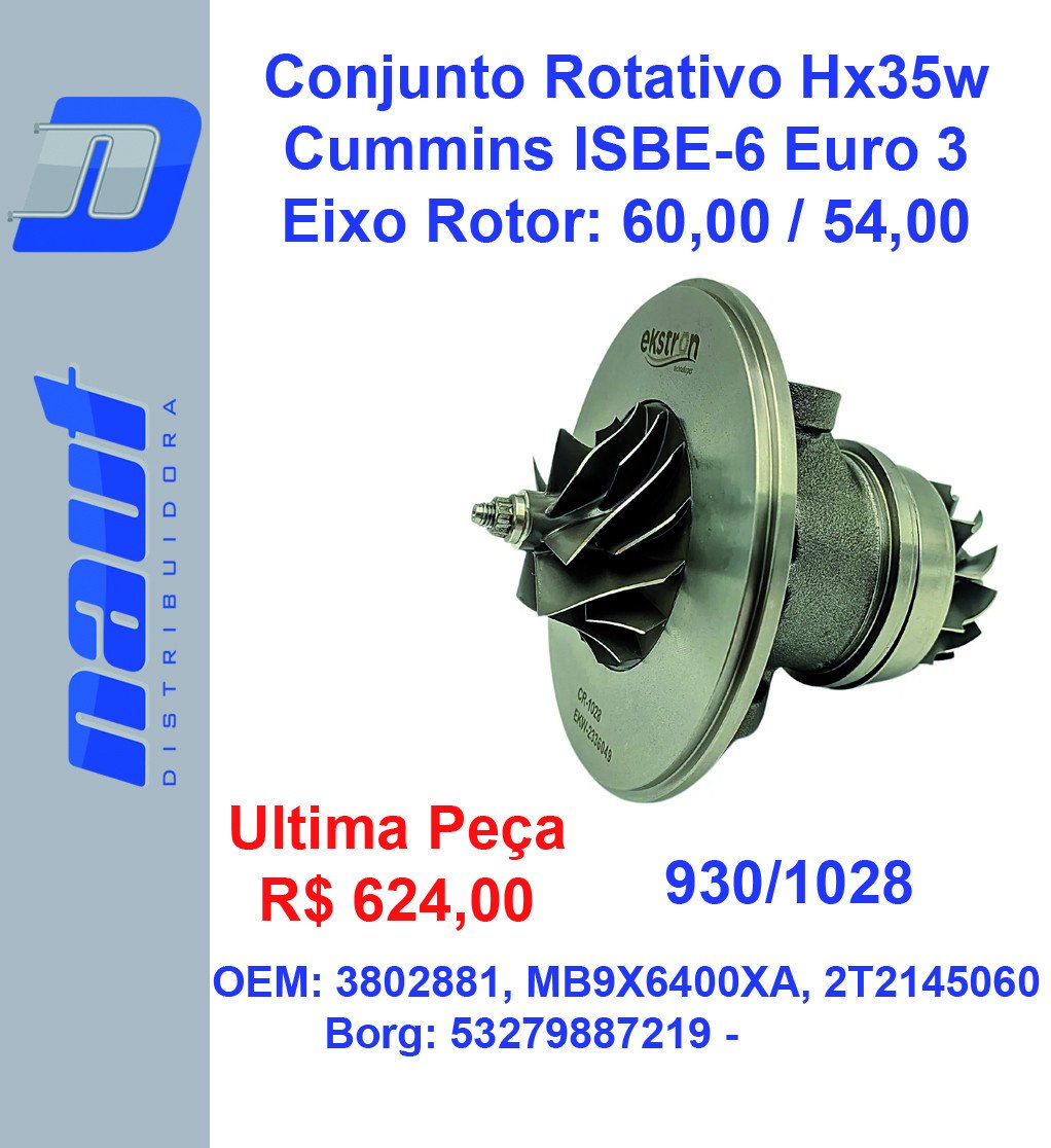 Conjunto Rotativo Hx35w Cummins ISBE-6 Euro 3 - Ekstron - CR-1028