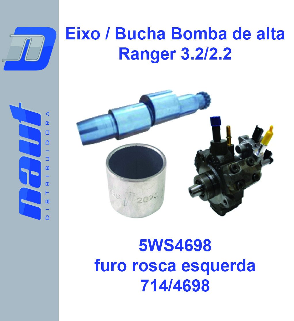 Eixo / Bucha Bomba de alta Ranger Transit 3.2/2.2 - 5WS4698 furo rosca esquerda