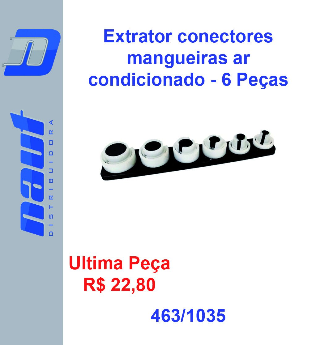 Extrator Conectores Mangueiras Ar Condicionado com 6 Peças