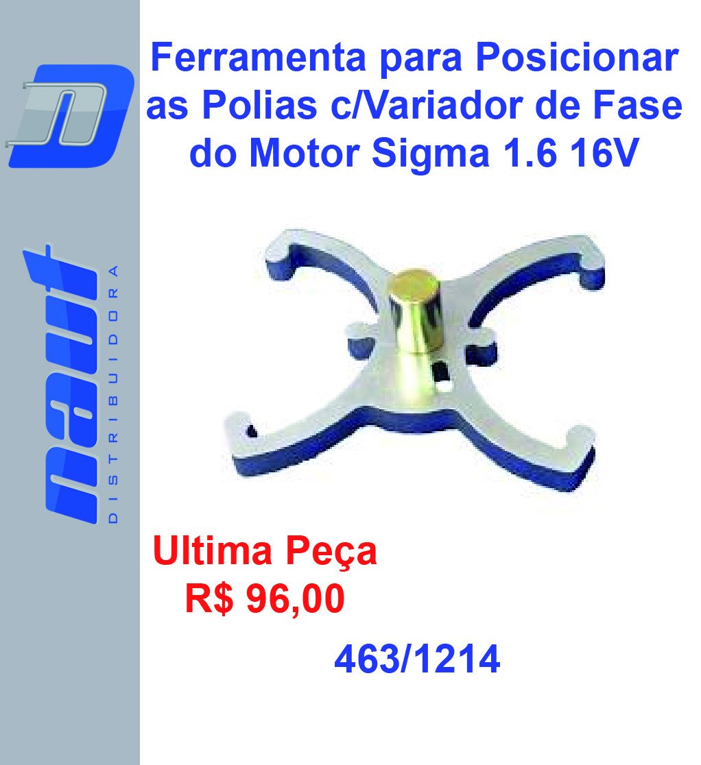 Ferramenta para Posicionar as Polias com Variador de Fase do Motor Sigma 1.6 16V