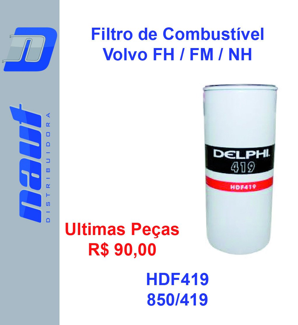 Filtro de Combustível Volvo FH / FM / NH HDF419
