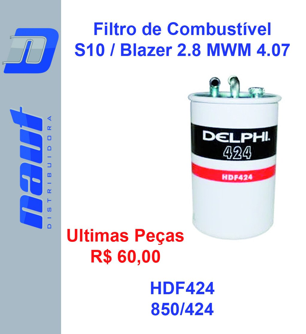 Filtro de Combustível S10 / Blazer 2.8 MWM 4.07 HDF424