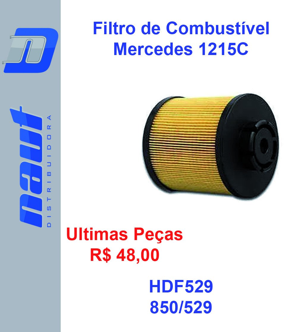 Filtro de Combustível Mercedes 1215C/1218 OM904LA HDF 529