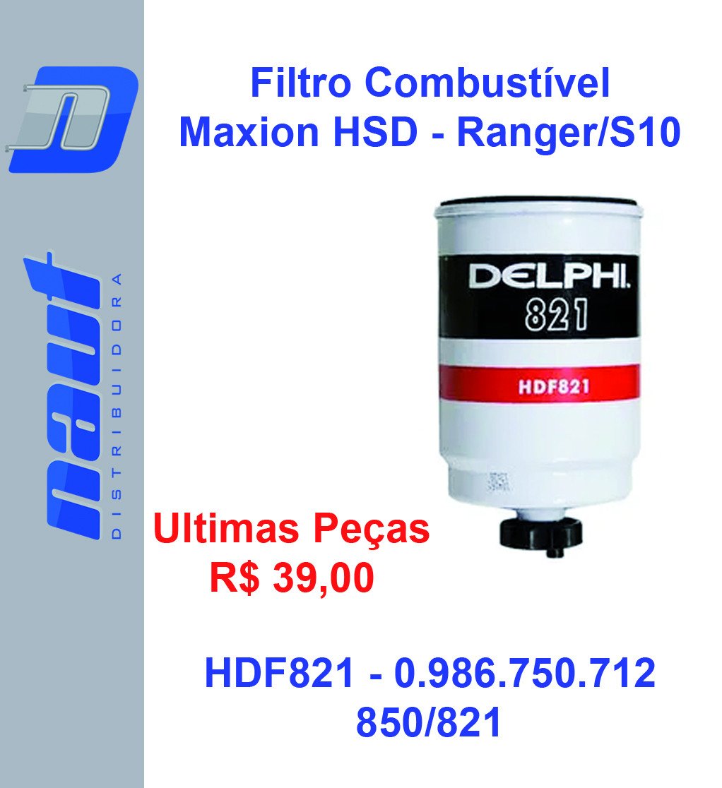 Filtro Combustível Maxion HSD - Ranger/S10/Sprinter HDF821 0.986.450.712