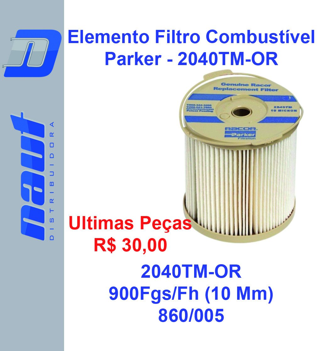 Elemento Filtro Combustível - Parker - 2040TM-OR