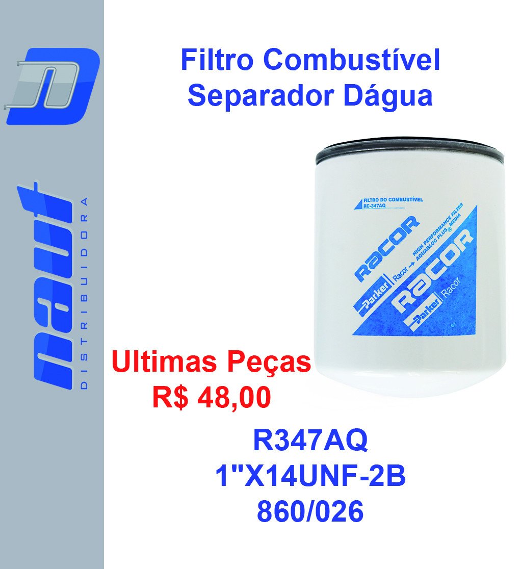 Filtro Combustível Separador de Água - Parker - RC-347-AQ