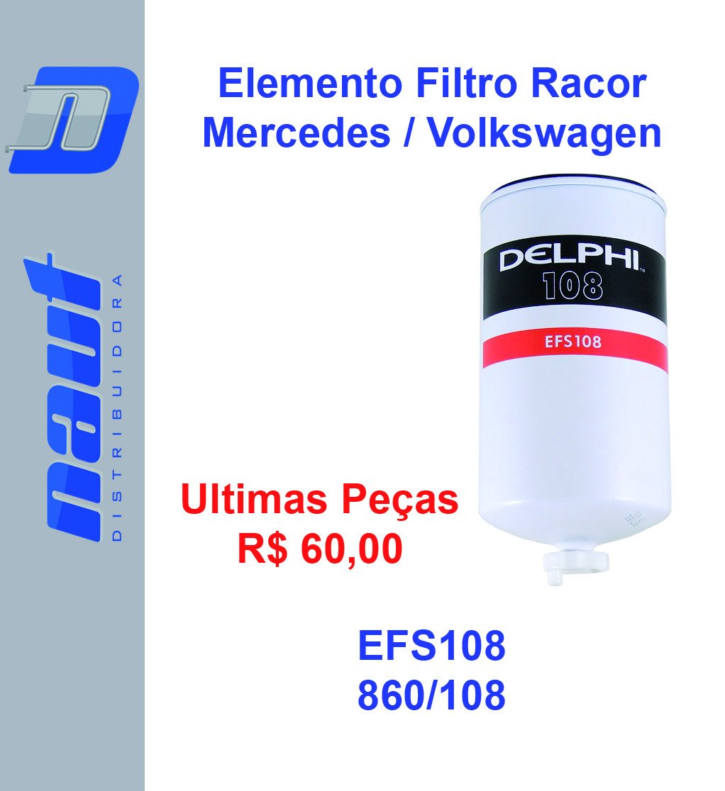 Elemento Filtro Racor Mercedes / Volkswagen EFS108