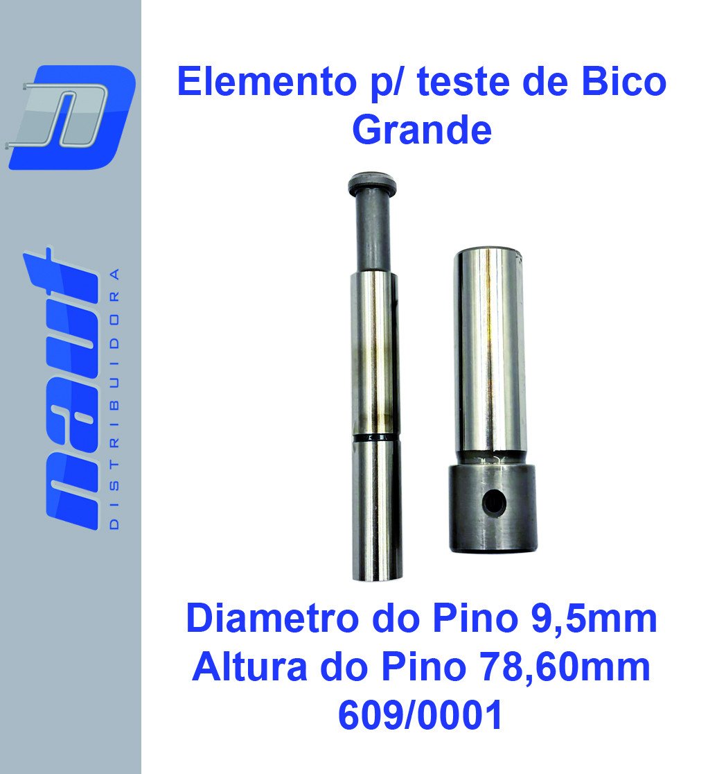 Elemento p/ Teste de Bico Grande - Pino 9,5mm x 78,60mm