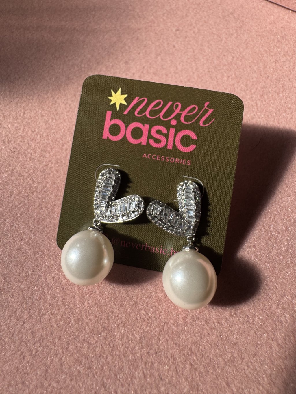Brinco Heart Pearl