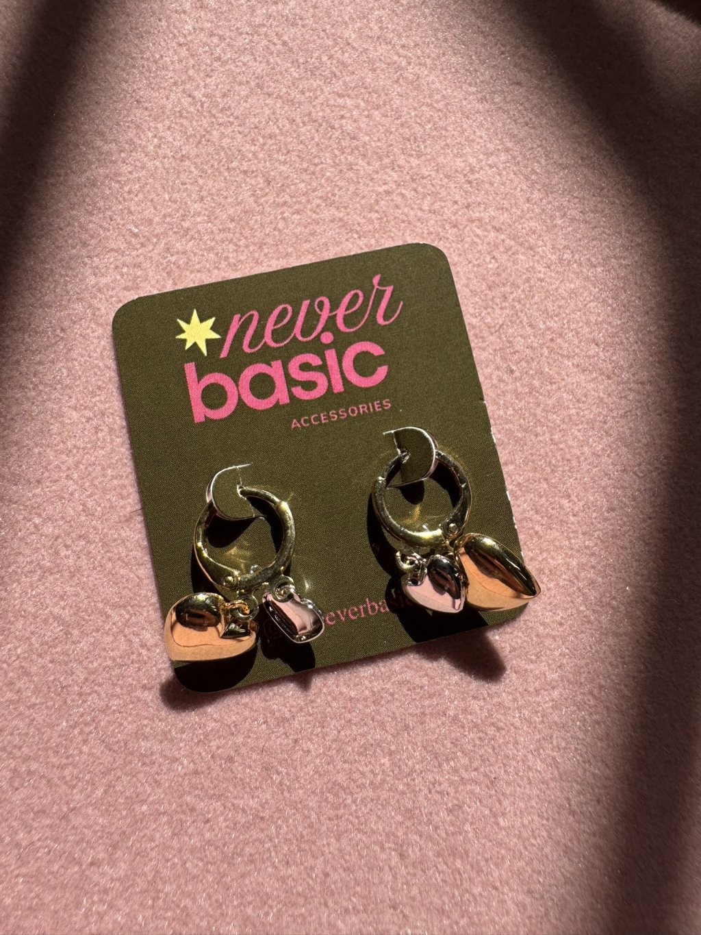 Brinco Double Heart Hoop